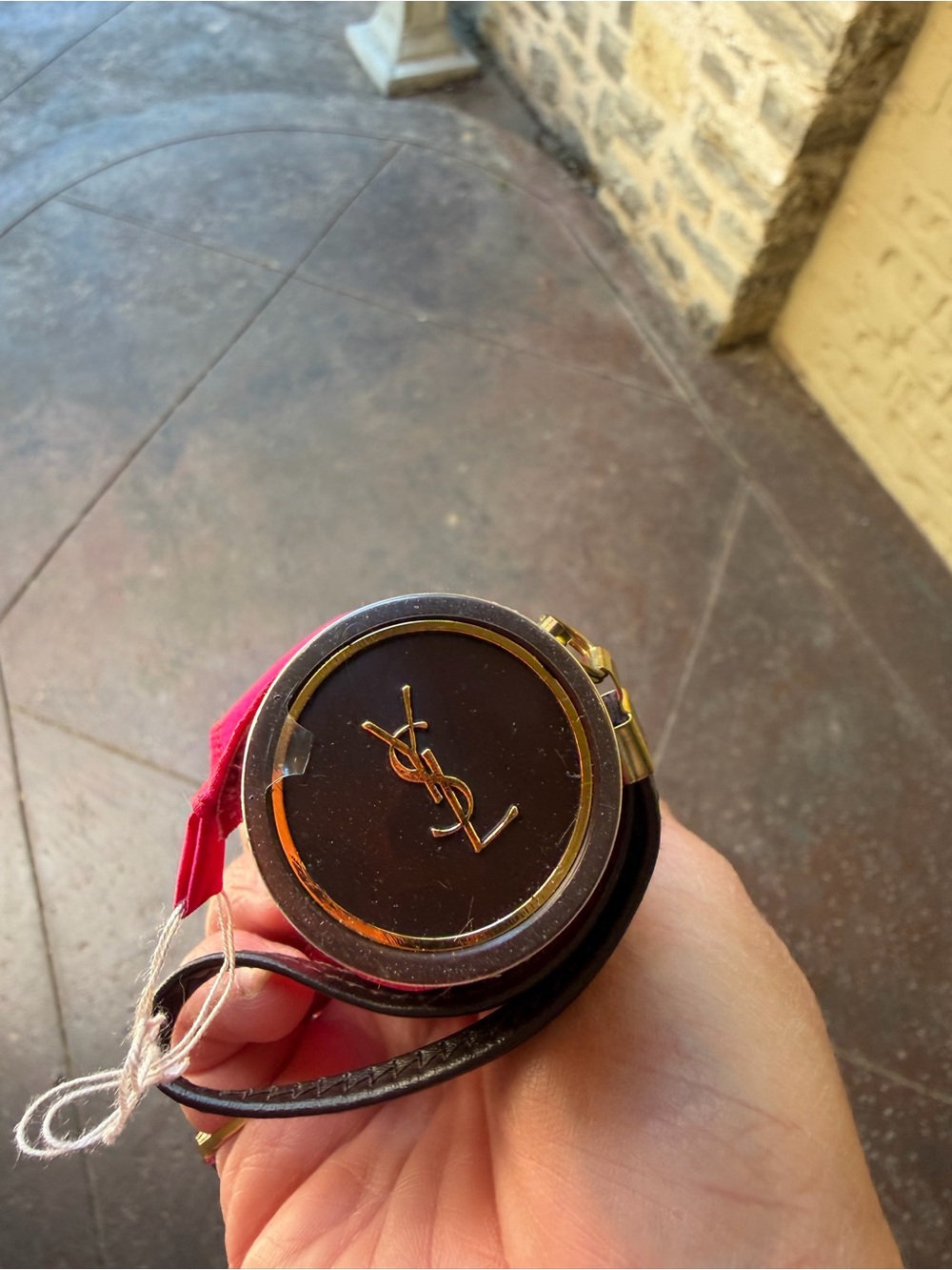 YSL Bright Pink Vintage Compact Umbrella/Parasol - Picture 2 of 6